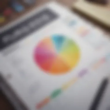 Color-coded budget categories inside a binder