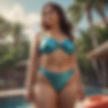 Symbolic representation of body positivity related to swimwear