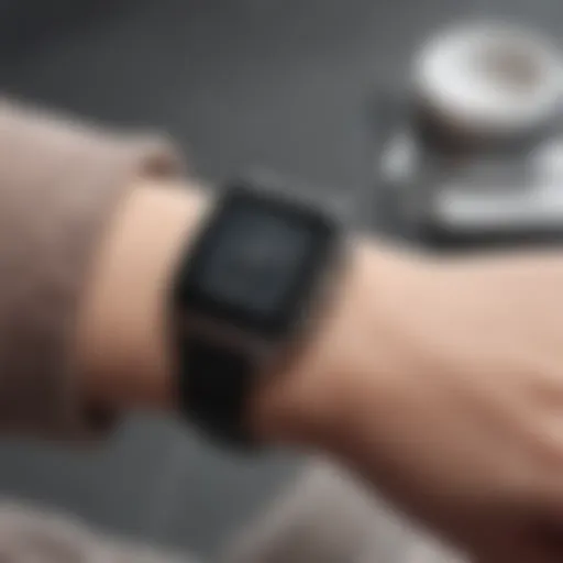 A stylish smartwatch on a modern wrist showcasing its sleek design