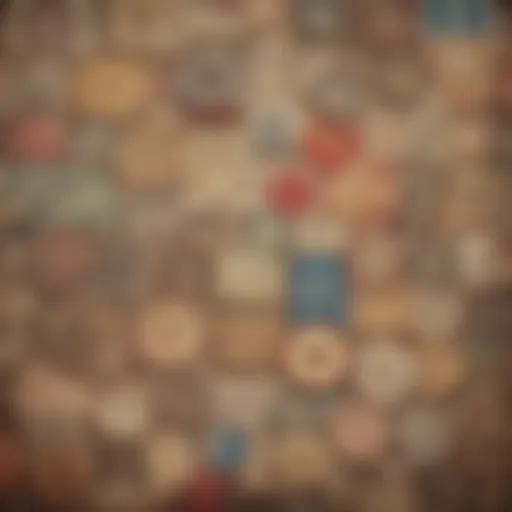 A collection of assorted vintage scrapbook papers featuring intricate patterns and textures.