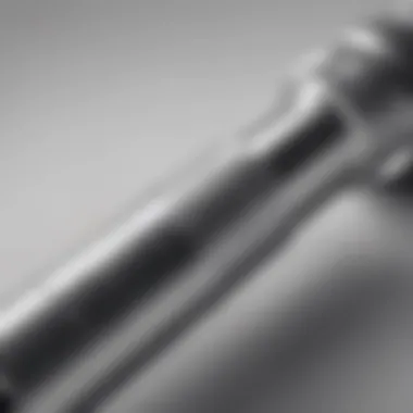 Close-up of a stainless steel derma roller showcasing its precision needles