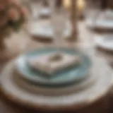 Elegant table setting featuring vintage charger plates