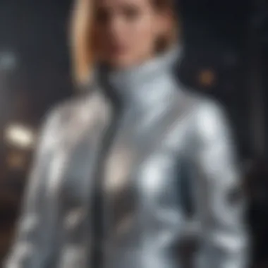 Close-up of innovative fabric technology used in thermal jumpsuits.